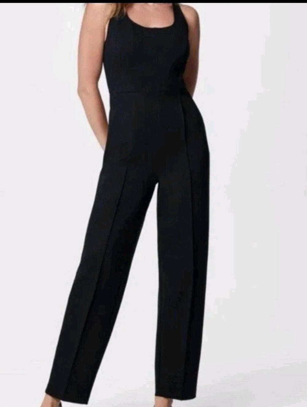 Spanx Ponte Corset Black Jumpsuit Medium New w Tags